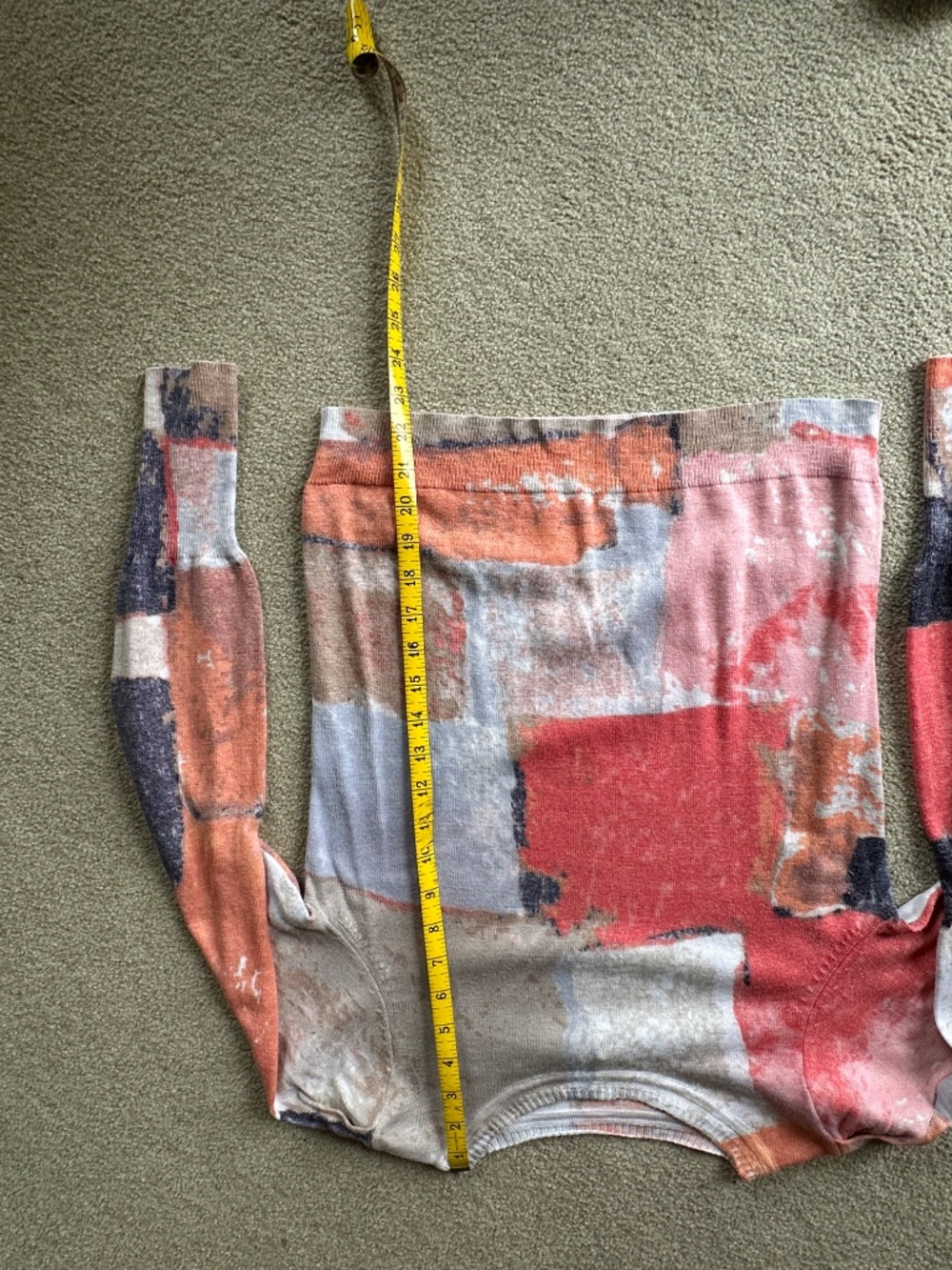 NIC & ZOE Printed Geo Sweater, XS, Puff Sleeve detail - Picture 7 of 15